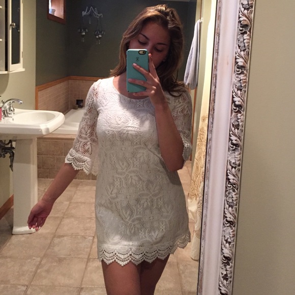 White lace dress