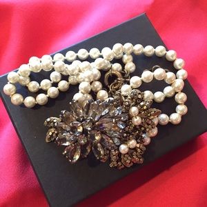 J.Crew Wildflower Pearl Collar Necklace