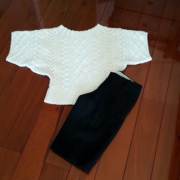 Sweater and shorts.