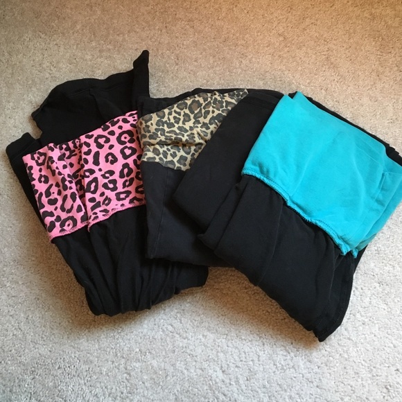 Set of 3 Black spandex pants bundle- diff. sizes