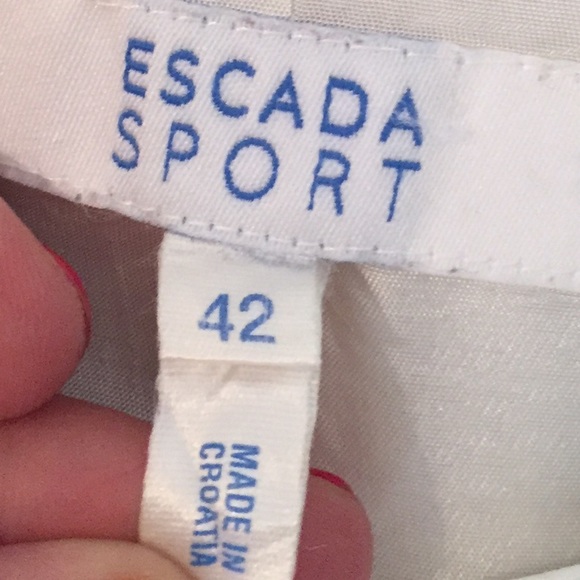 🎉SOLD🎉Escada Sport 42 Blazer White Suit Jacket - Picture 2 of 4