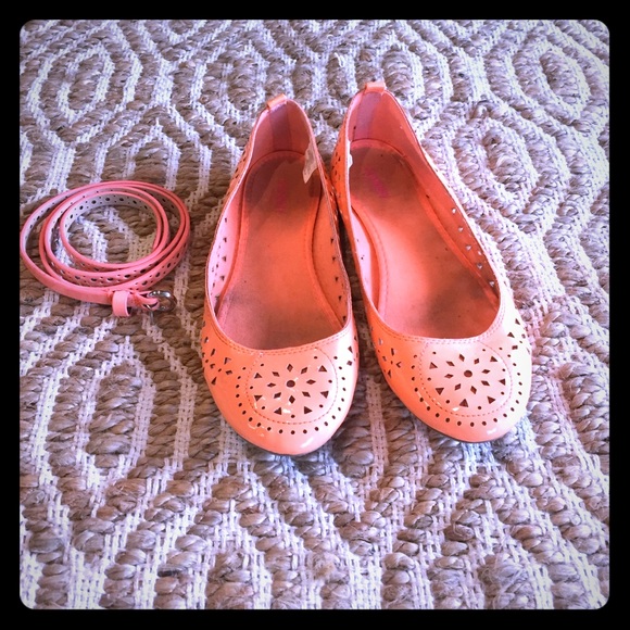 ballet flats and coordinating belt