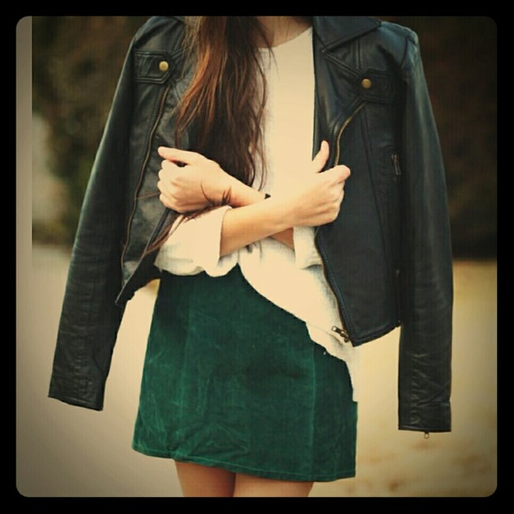 Vintage 100% leather 100% pig suede Skirt