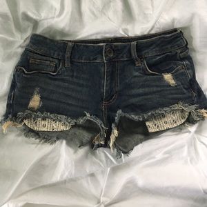 Dark wash Jean short shorts