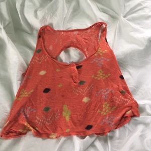 Flowy orange crop top