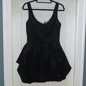 Anthropologie Black Cotton Button Front Dress