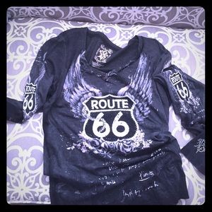 Velvet stone designer long sleeve T