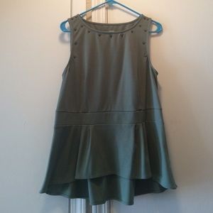 Peplum top- Army green