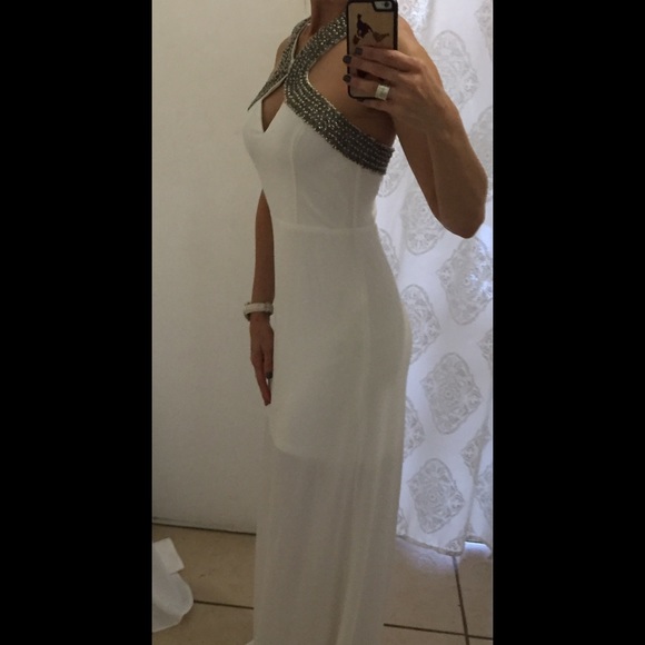 White formal/cocktail dress.