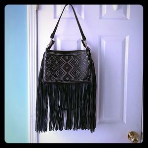 Fringe beaded bag