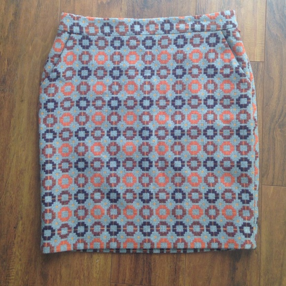 Colorful Geometric Career Skirt - Picture 2 of 4