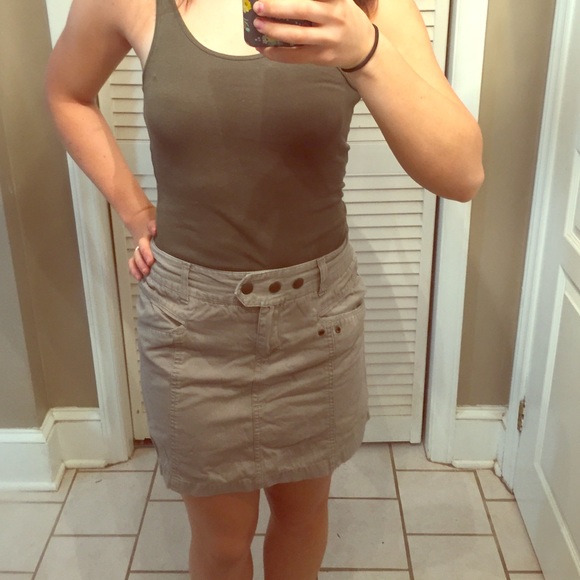 Khaki Cargo Skort
