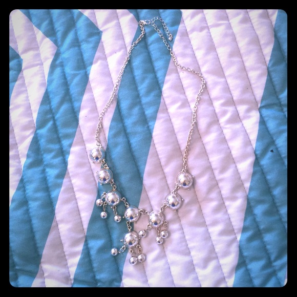 Silver statement necklace