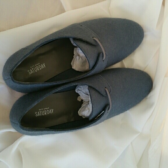 Cole Haan Men Kate Spade Saturday felt blue gray oxford shoes
