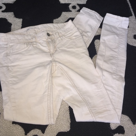 Free People Pants - Free people white suede jeans