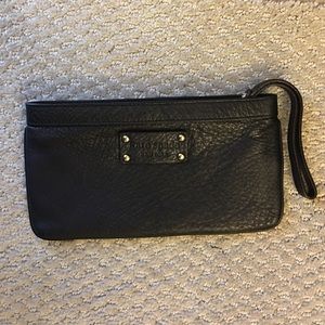 Kate Spade Black Leather Wristlet