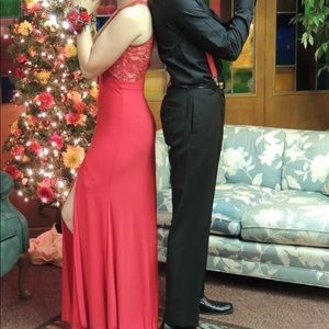 Red formal gown