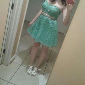Prom sparkly BLUE dress 2016