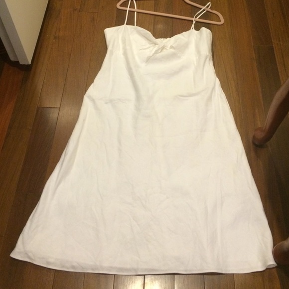 White linen dress