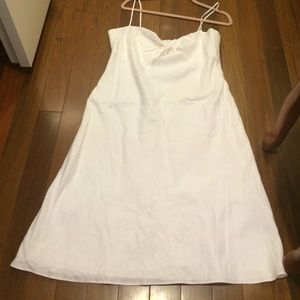 White linen dress