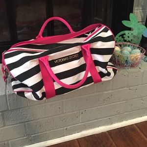 Victoria's Secret tote bag.