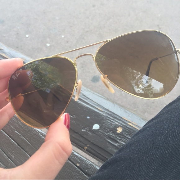 Ray Ban polorized aviator sunglasses