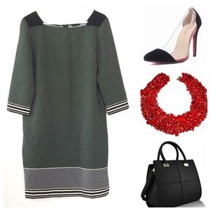 Ann Taylor Polka Dot and Striped Tunic Dress