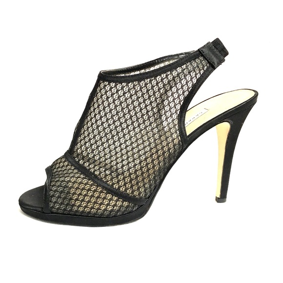 CAPARROS Black Slingback Peep Toe Heels.m💋Lowest$