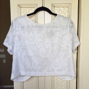 White crop top