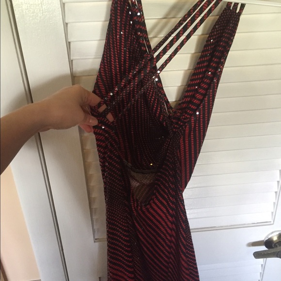 Red & black dress