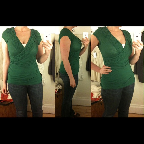 Anthropologie Green Crossroads Tee