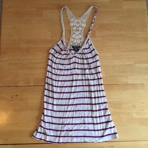 White and purple tank top