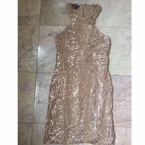 Bronze sequin Bebe dress