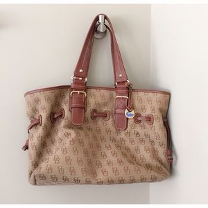 Dooney & Bourke large canvas logo satchel
