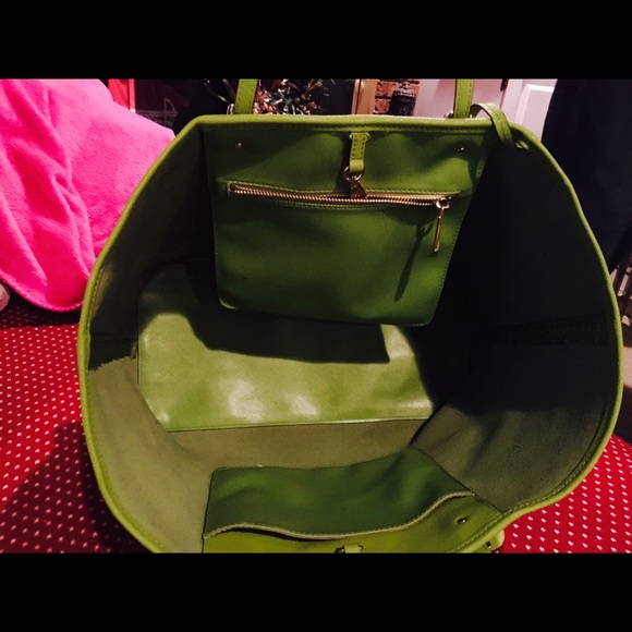 MK lime green tote