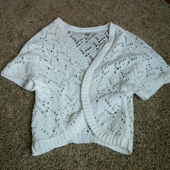 White crochet cover up