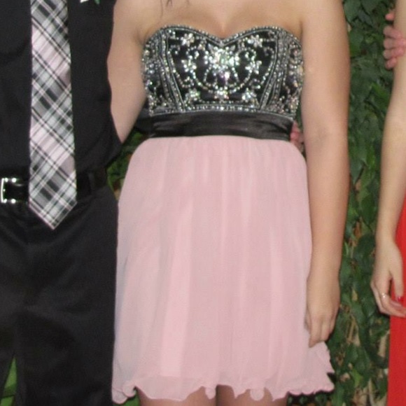 Pink and Black Dress