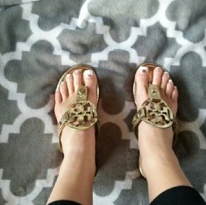 Tory Burch gold Miller sandals