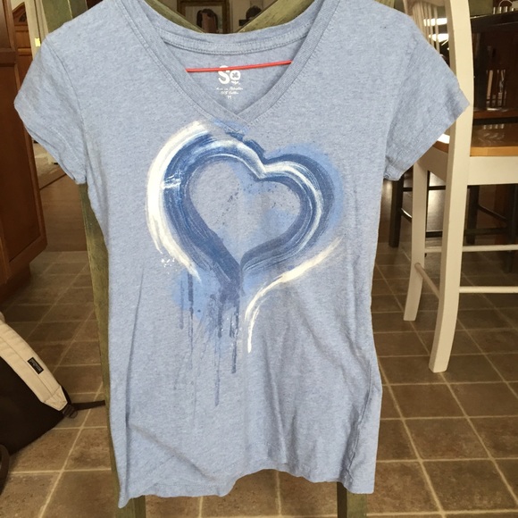 Blue heart top
