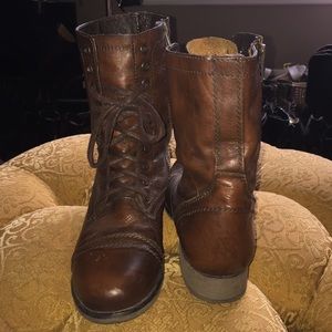 Brown Combat Boots