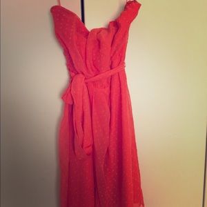 Express strapless spring dress