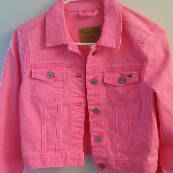 Hollister Hidden Hills Pink Jean Jacket NWT