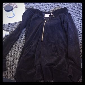 AUTHENTIC JUICY COUTURE BLACK VELOUR JACKET