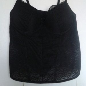 Black lace bustier