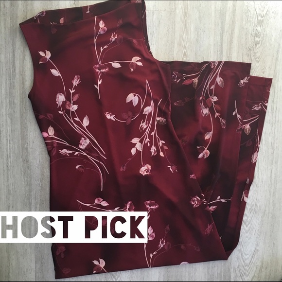 La Belle Dresses & Skirts - Burgundy Roses Maxi Dress