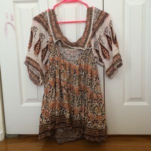 FREE PEOPLE Open-Back Bell Sleeve Dress SIZE XS