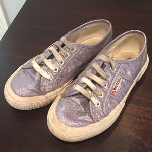 SUPERGA  girls (kids) size USA 2 1/2  purple