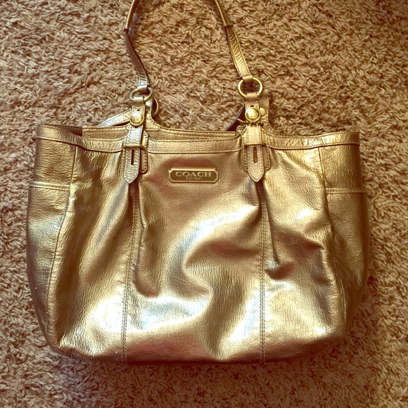 Authentic gold COACH purse!