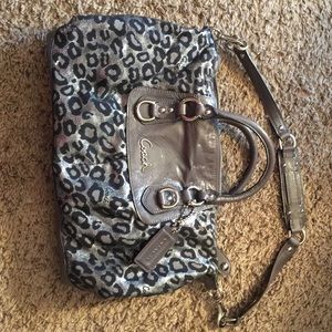Authentic cheetah print COACH purse!