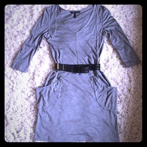 BCBG modal t-shirt fabric belted dress